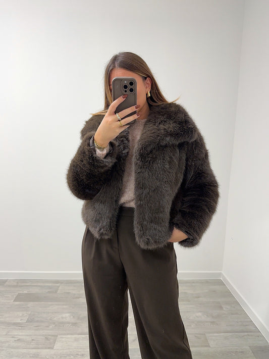 Veste fourrure marron ORA