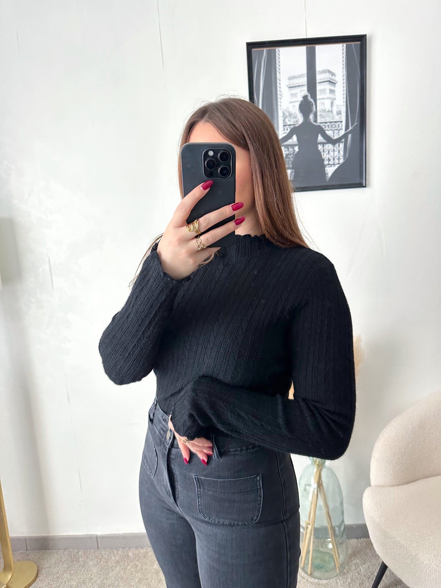 Pull noir GARDINO