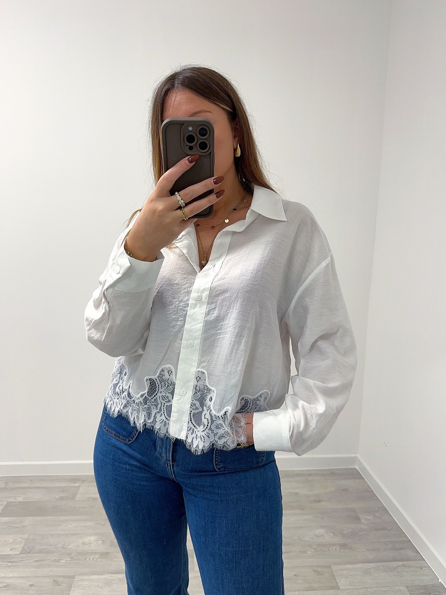 Chemise blanche dentelle ALIZÉE