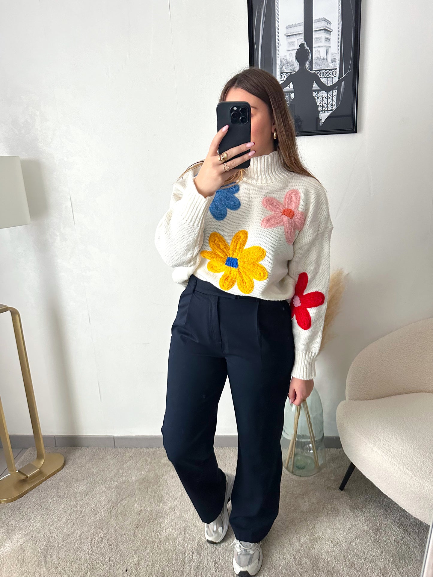 Pantalon bleu marine ALEXANE