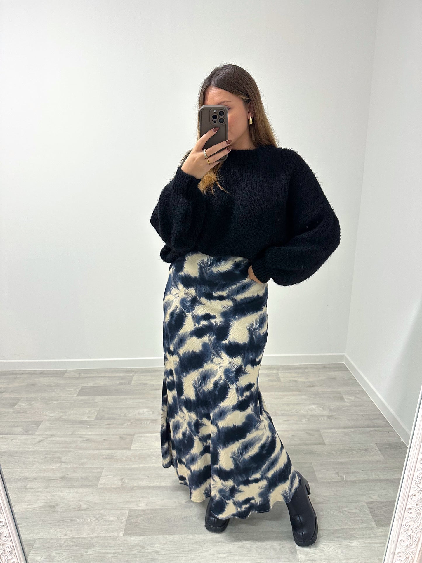 Jupe imprimé bleu MYRIAM