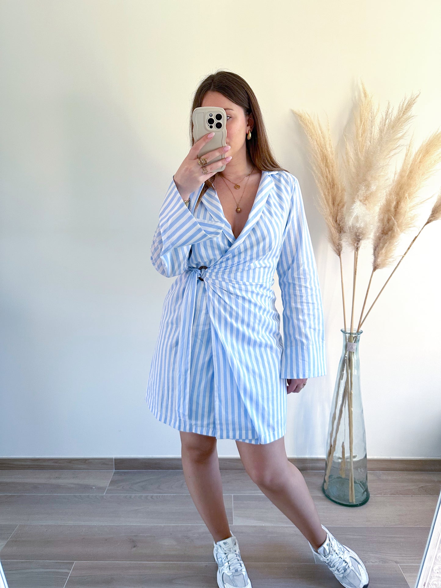 Robe rayé bleu ciel GARANCE