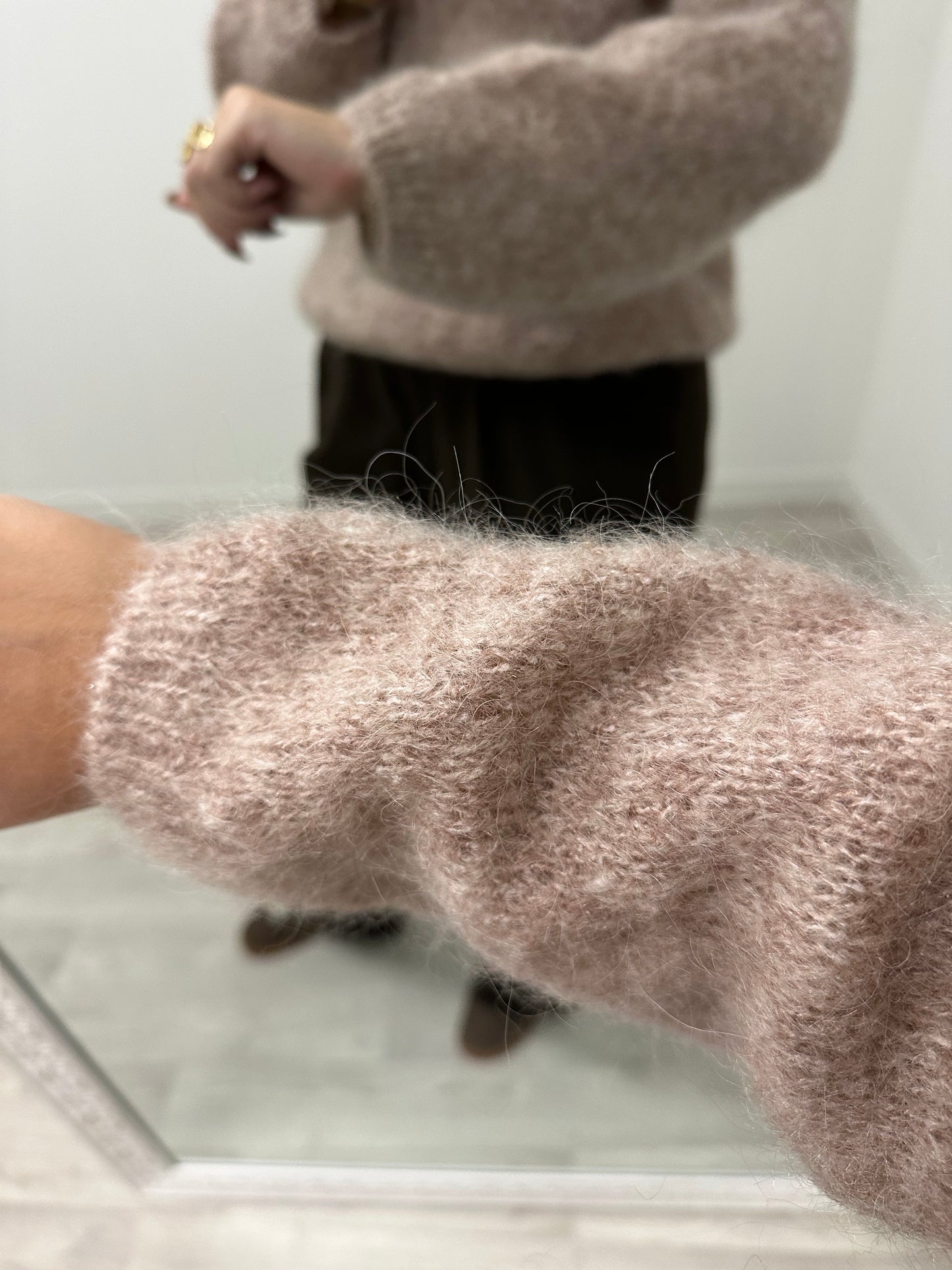 Pull taupe alpaga MABEL