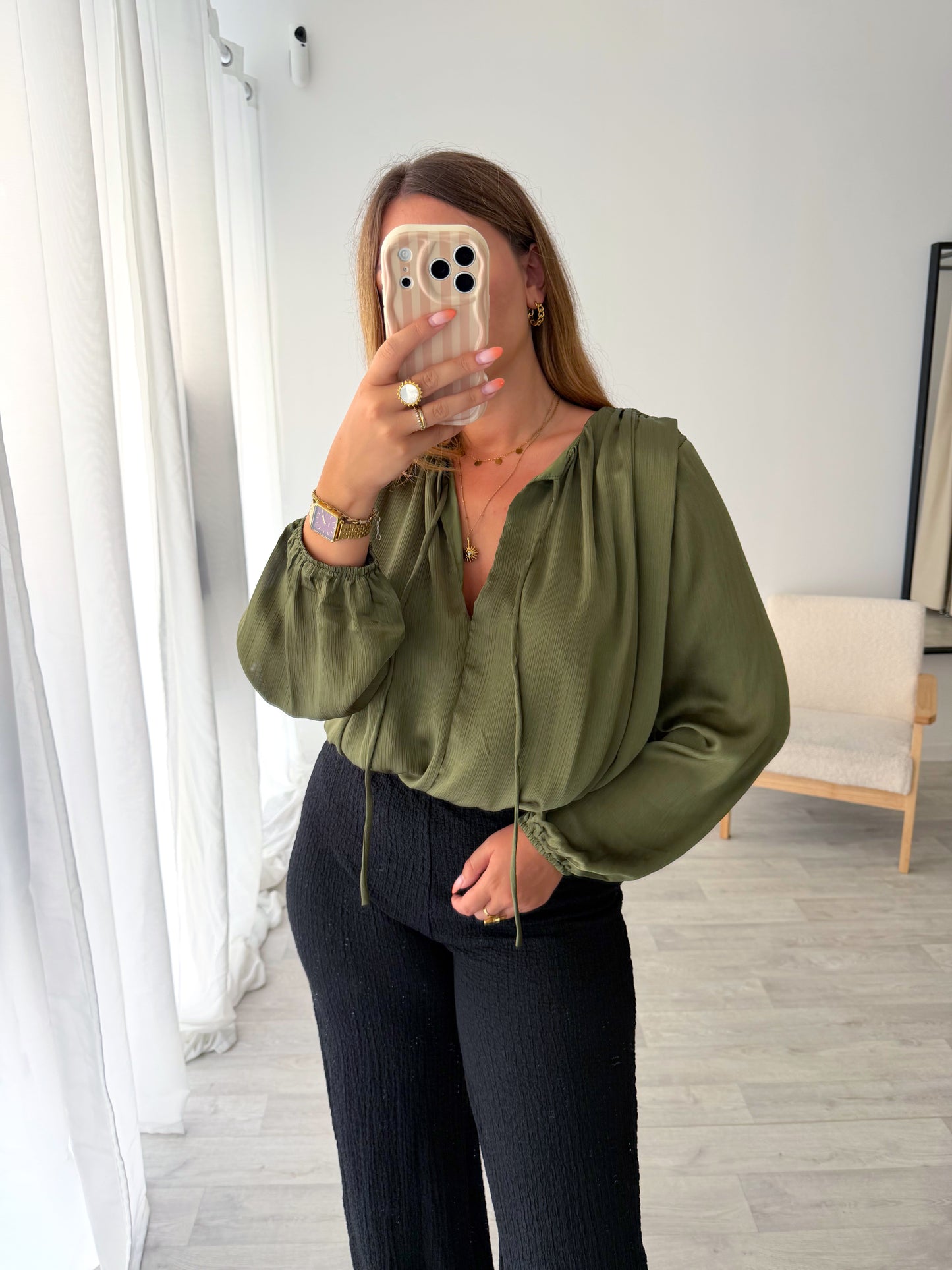 Blouse kaki ALAYA
