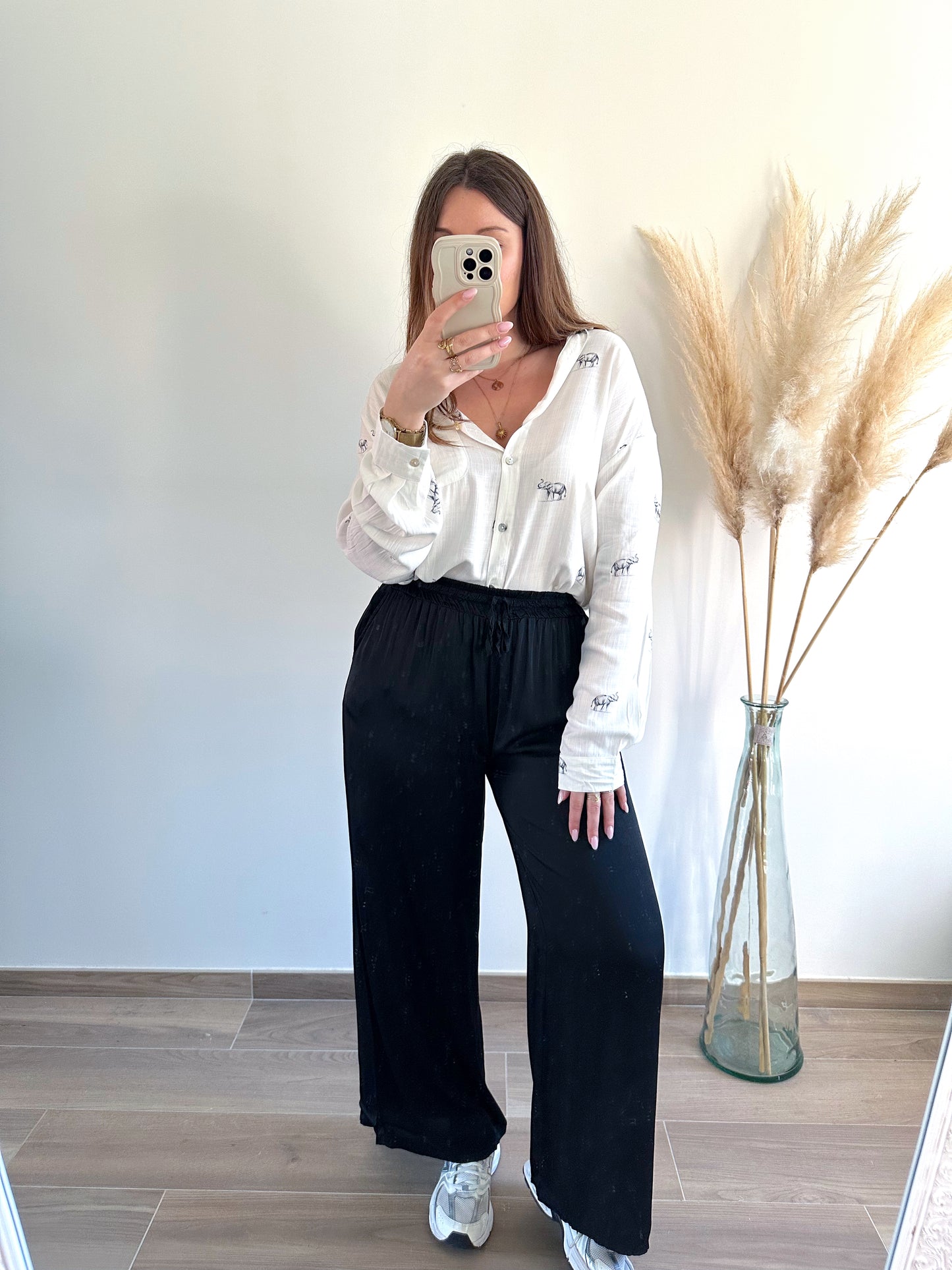 Pantalon large noir NIKITA