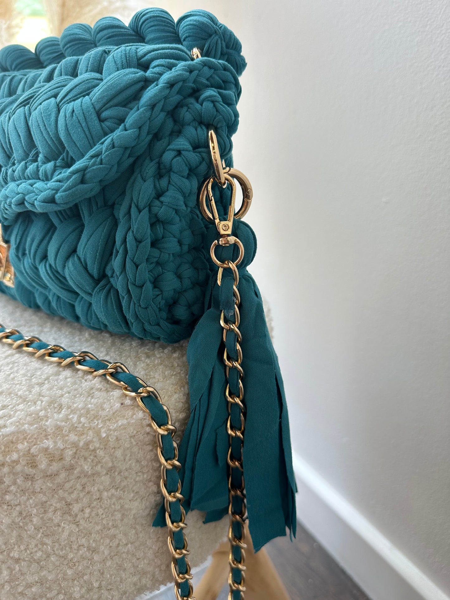 Sac tressé bleu CALVI