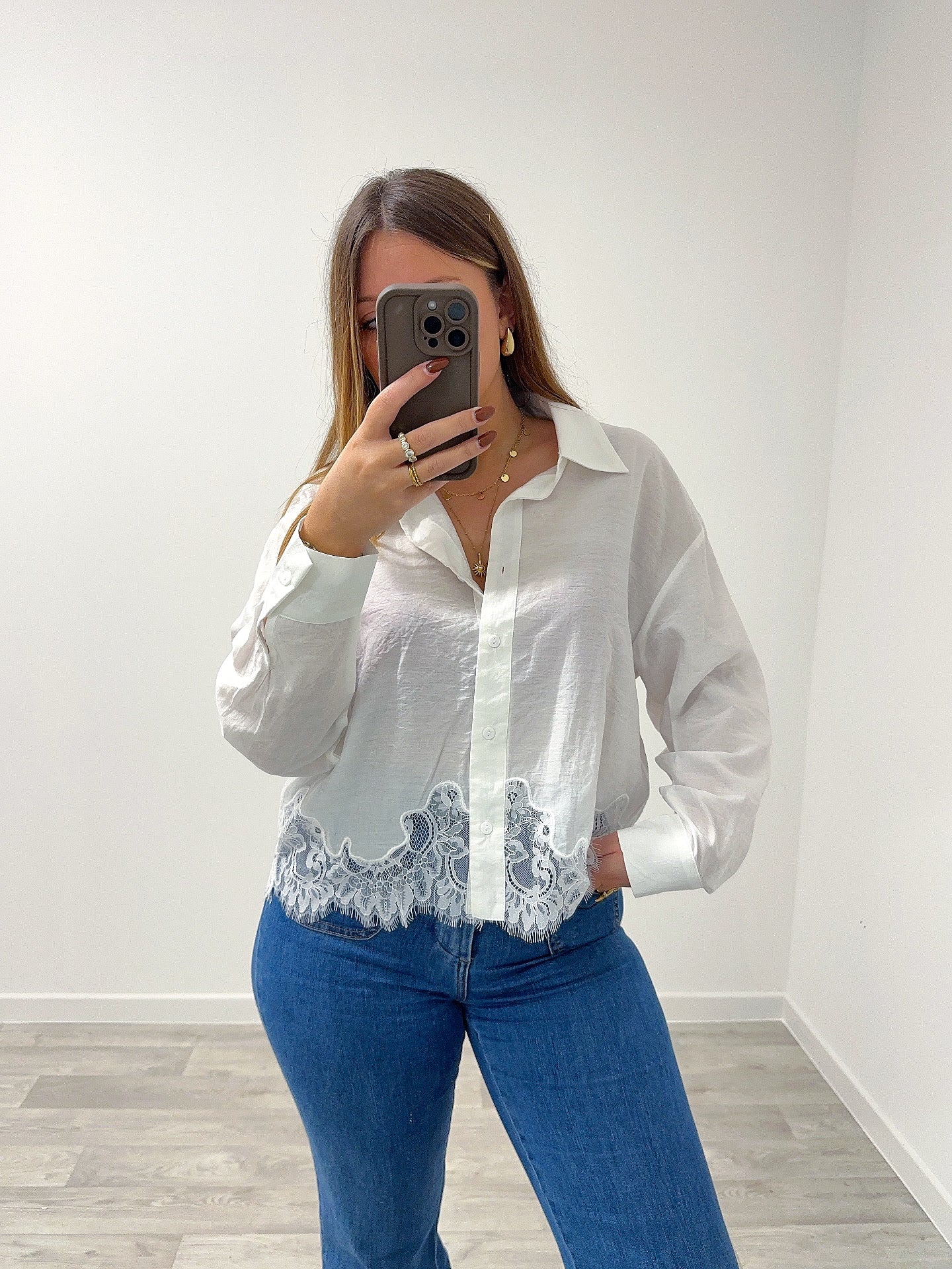 Chemise blanche dentelle ALIZÉE