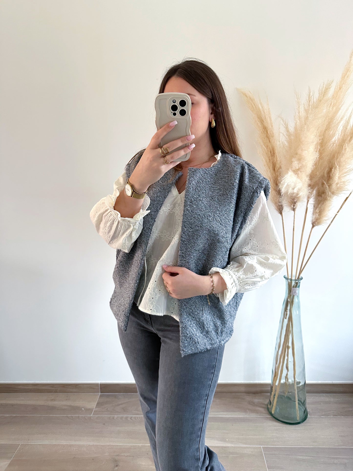 Veste sans manches grise LEONE