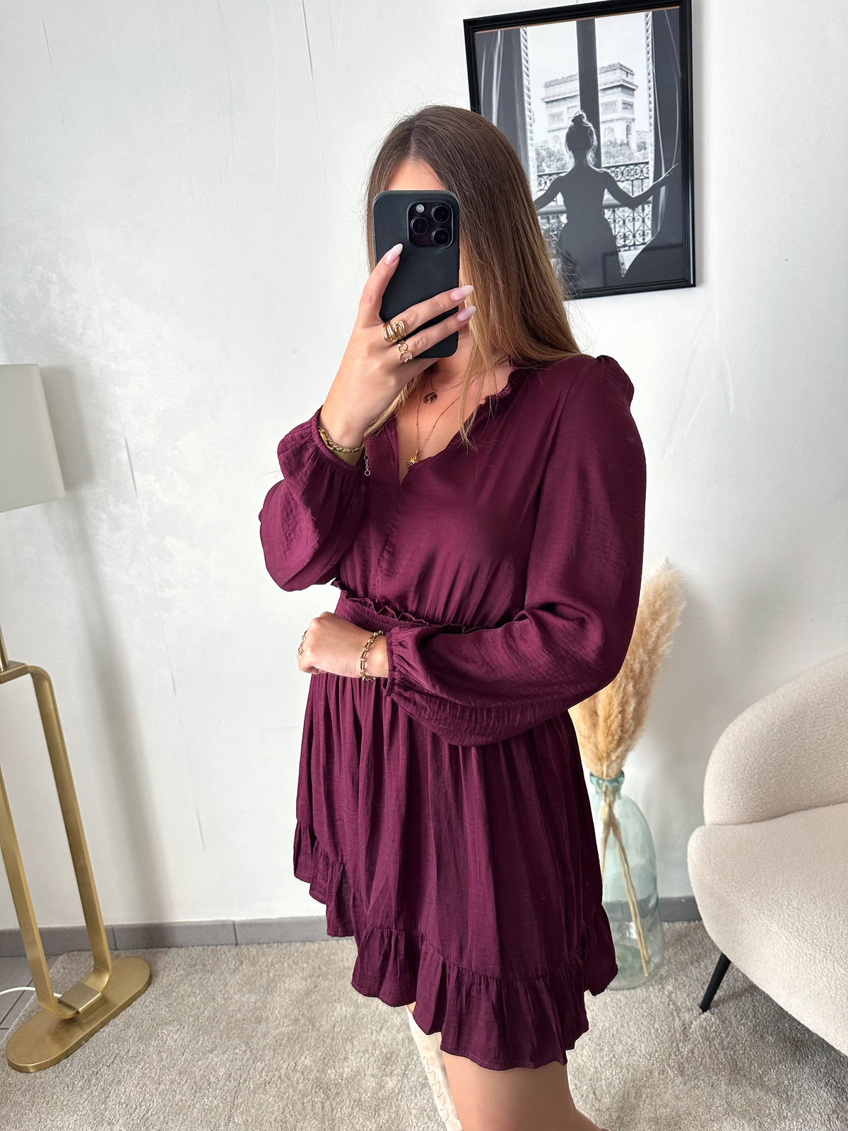 Robe bordeaux SERENA