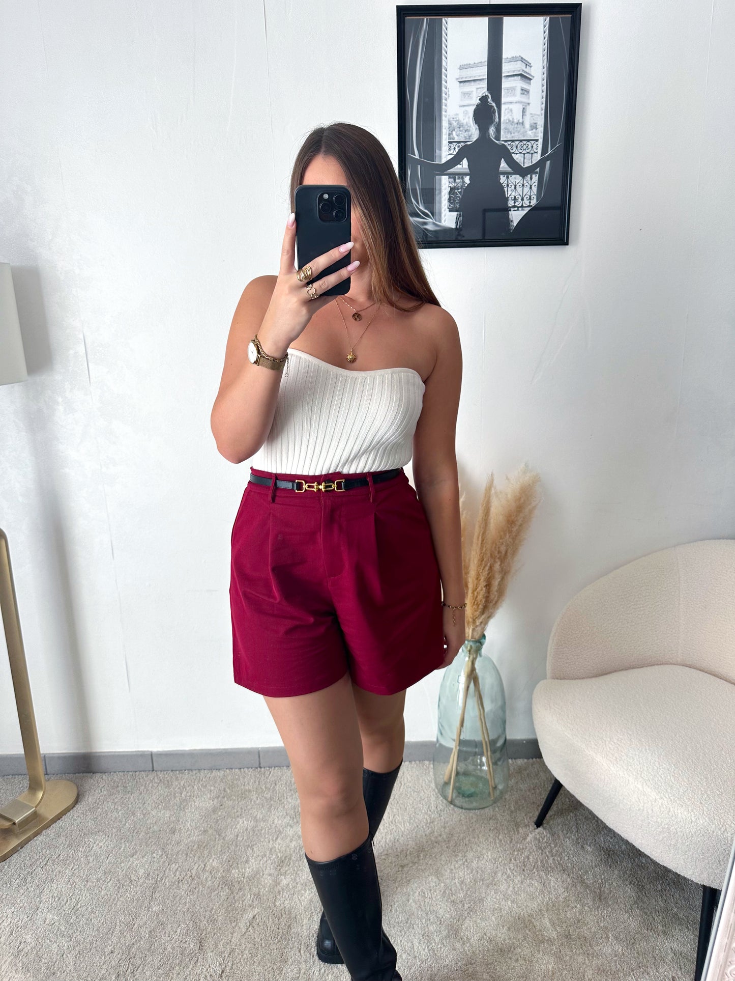 Short bordeaux ALEXANE
