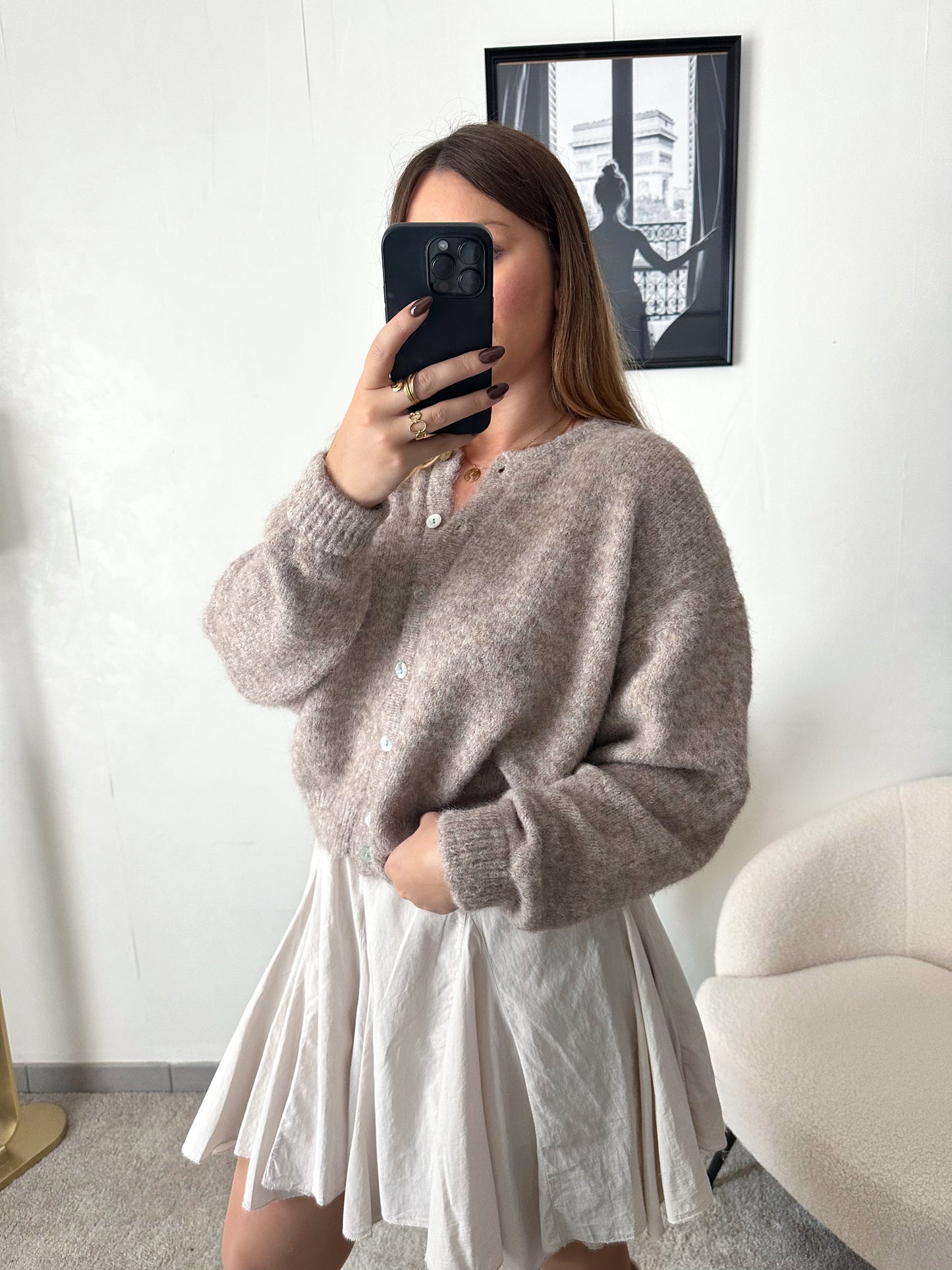 Gilet taupe ROMANE