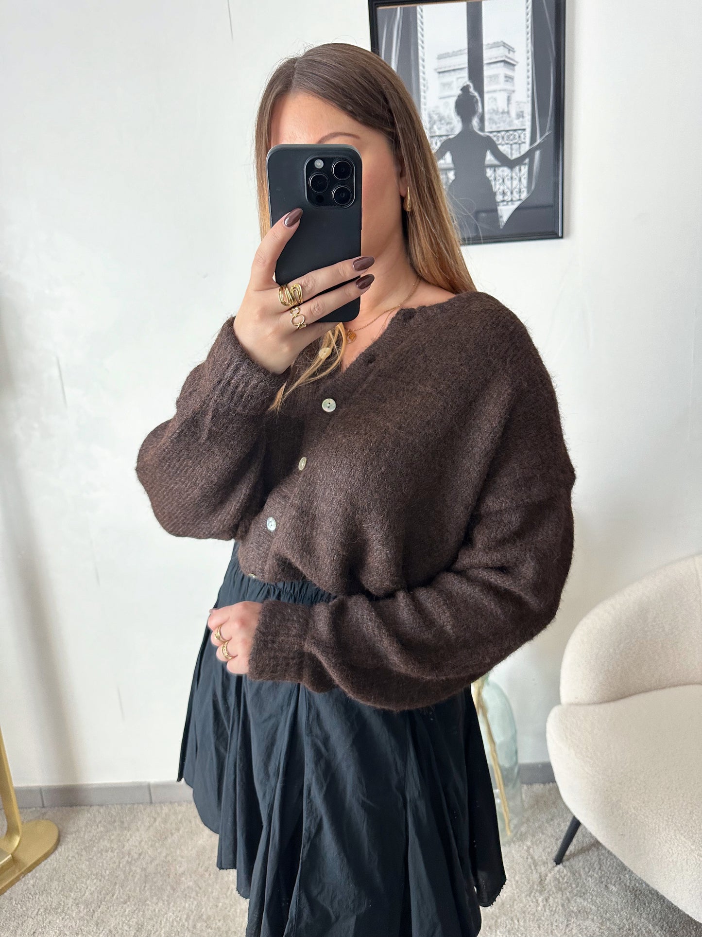 Gilet marron ROMANE