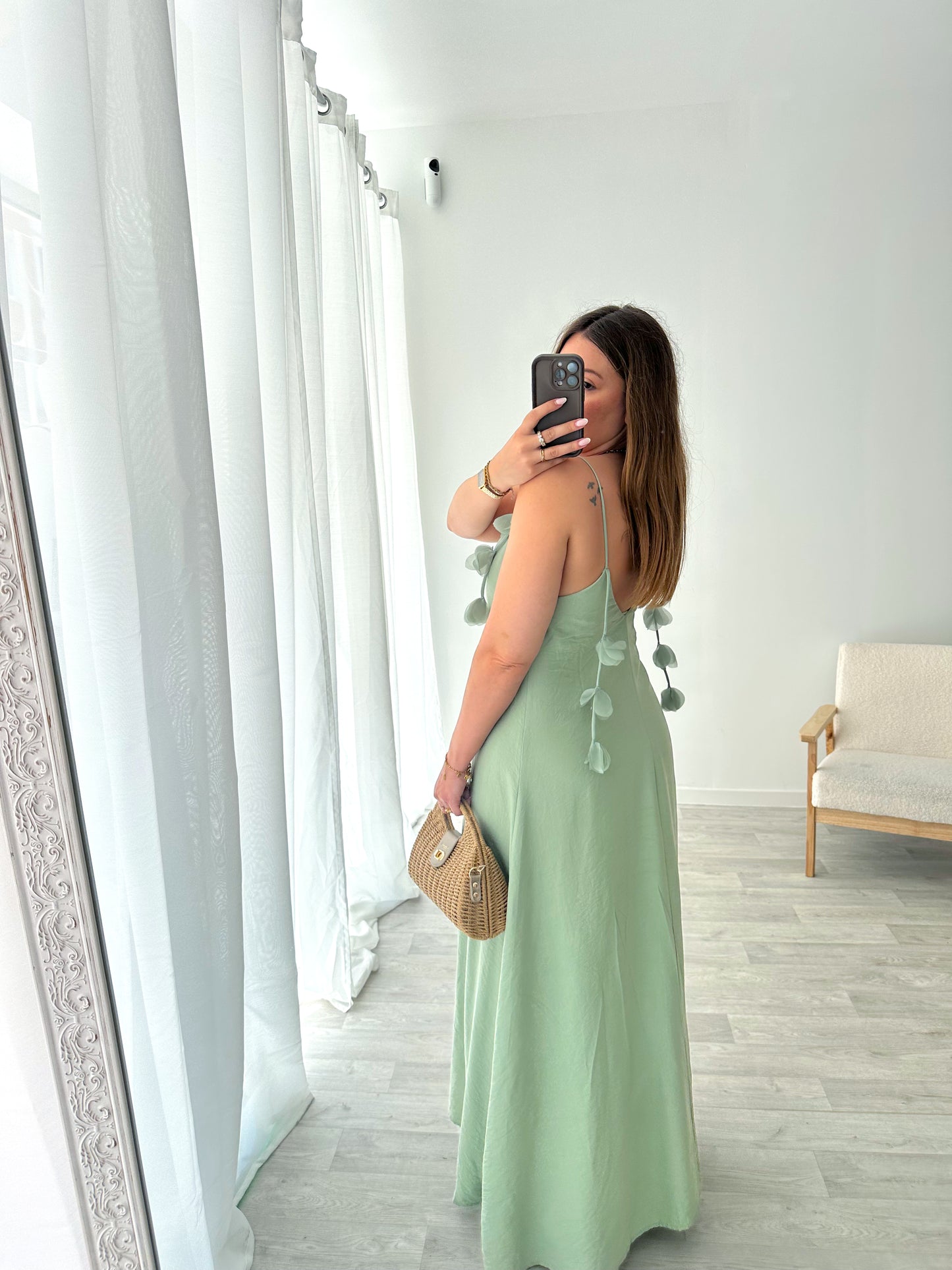 Robe vert sauge TALLIE