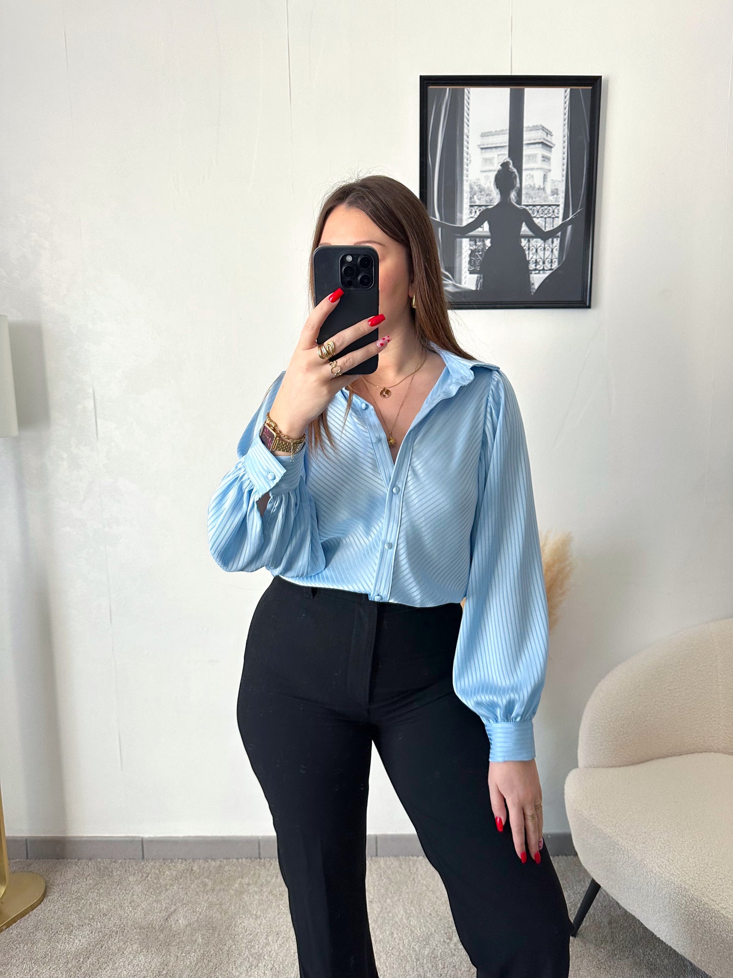 Chemise bleu ciel SALLY