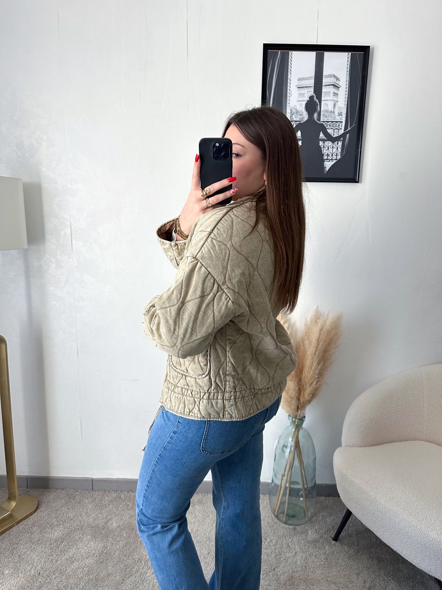 Veste matelassée beige MALO