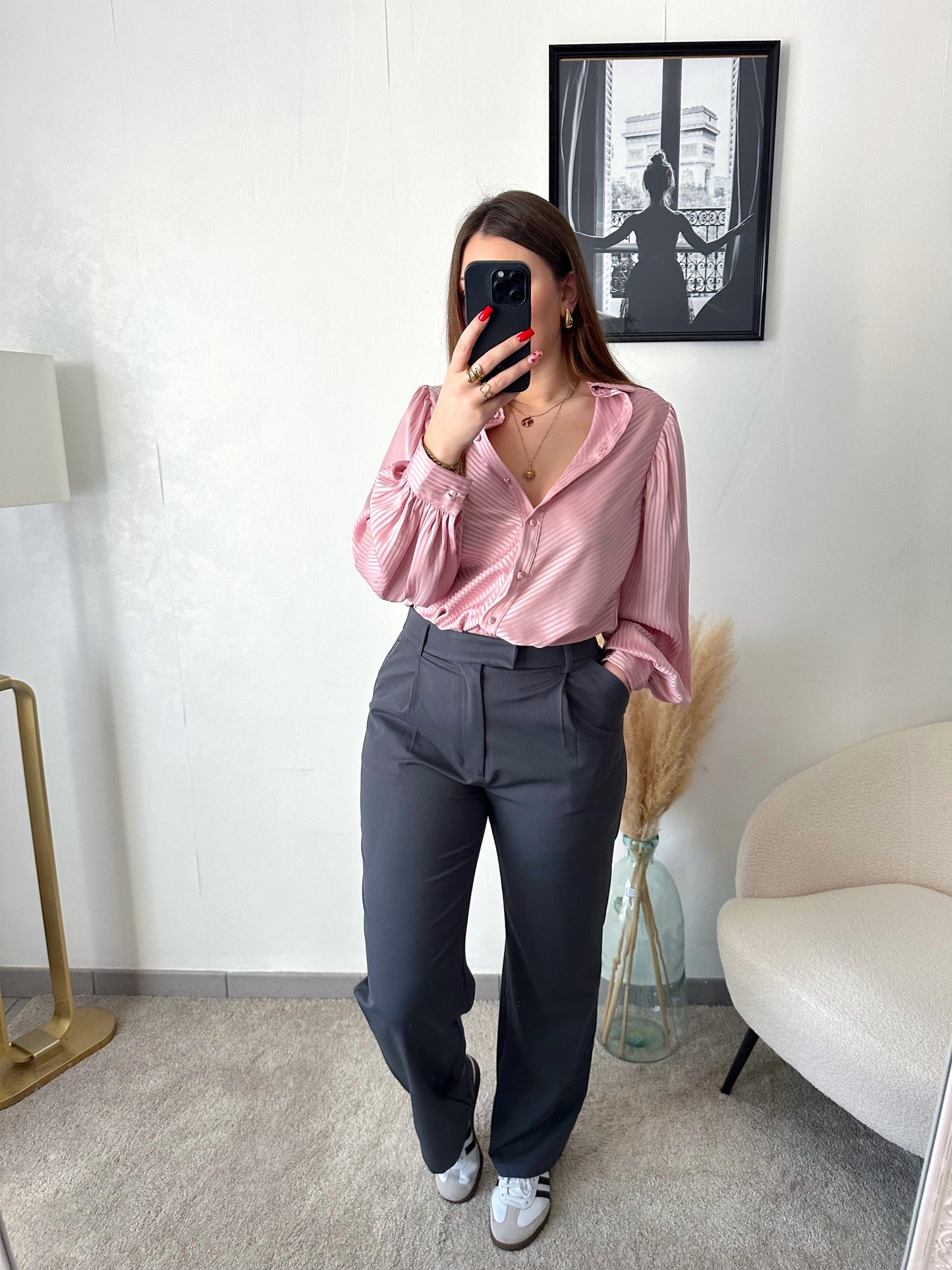 Pantalon gris foncé ALEXANE