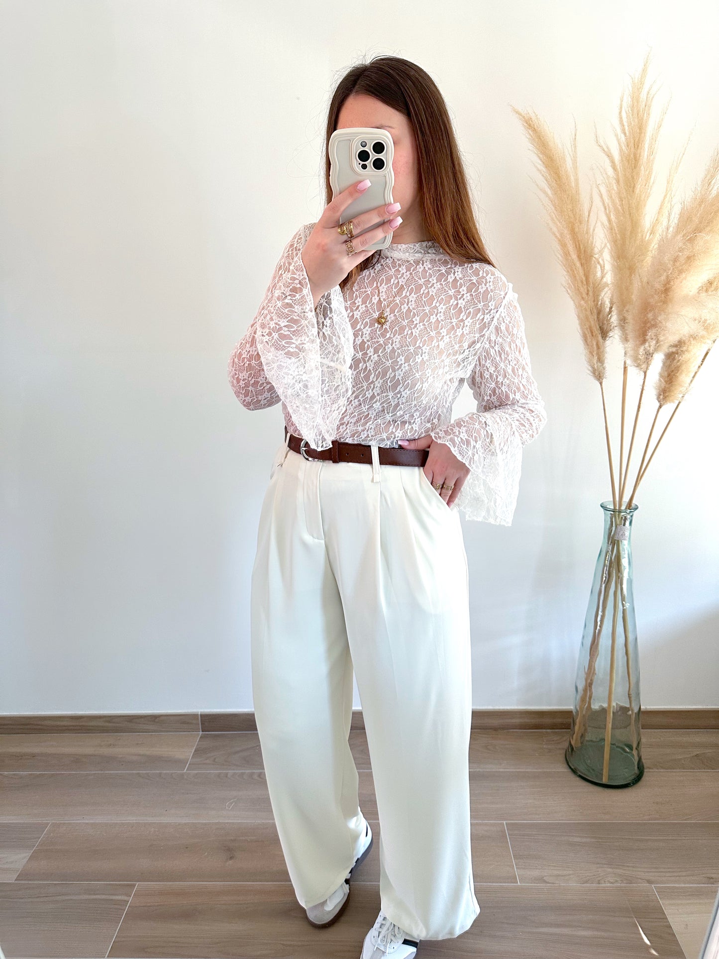 Pantalon ecru ELONA