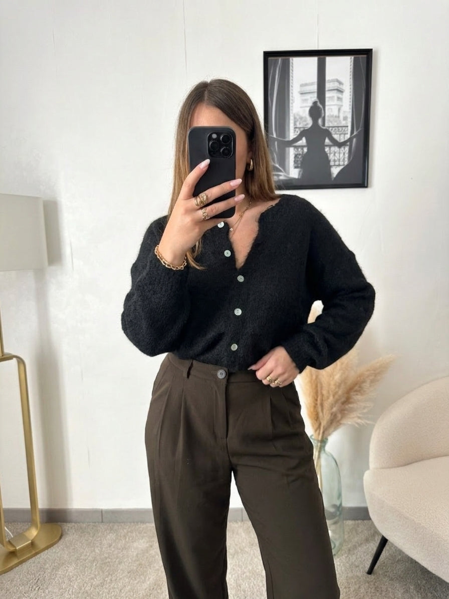 Gilet noir ROMANE