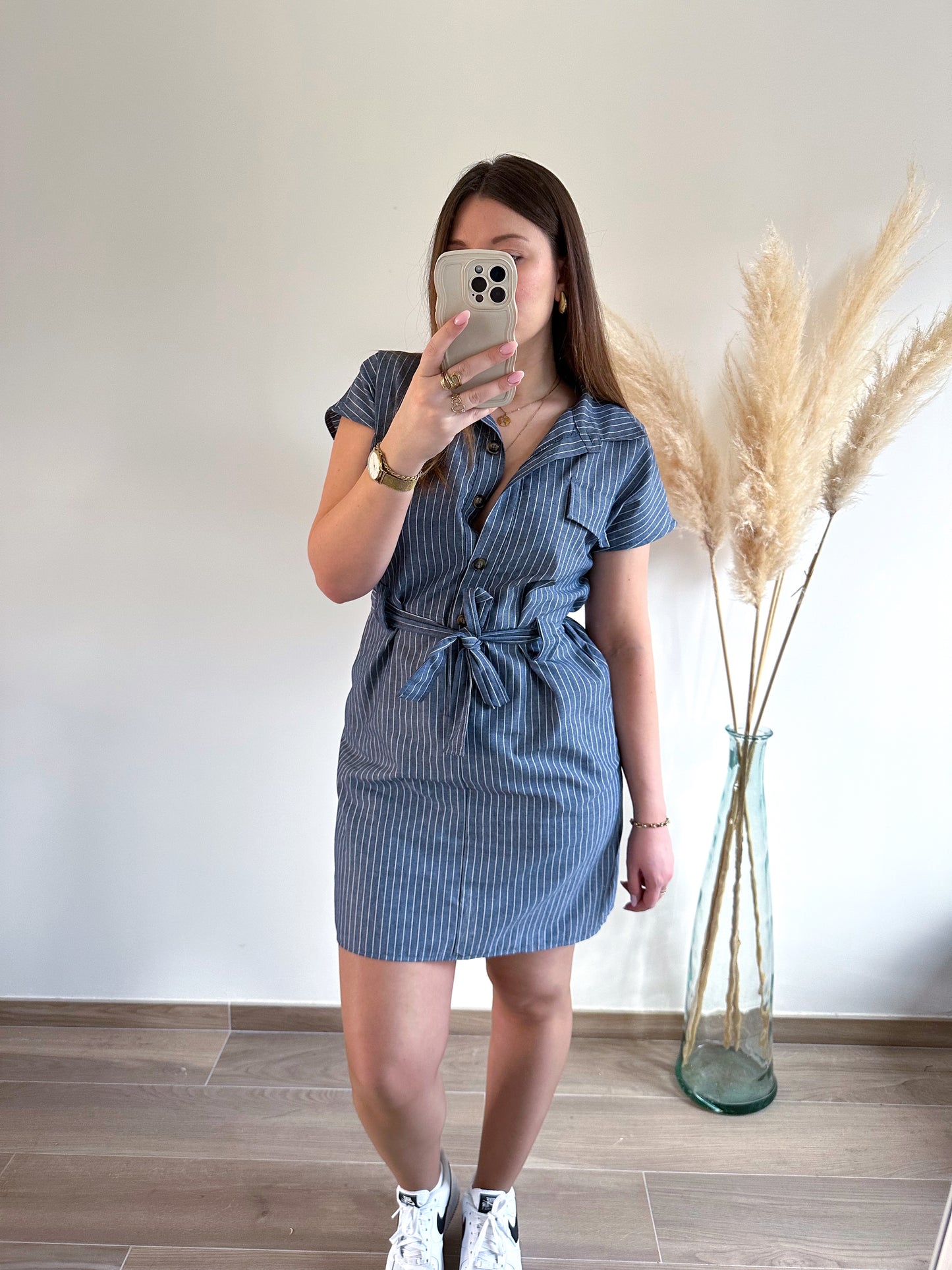 Robe rayée bleu marine MOLLY