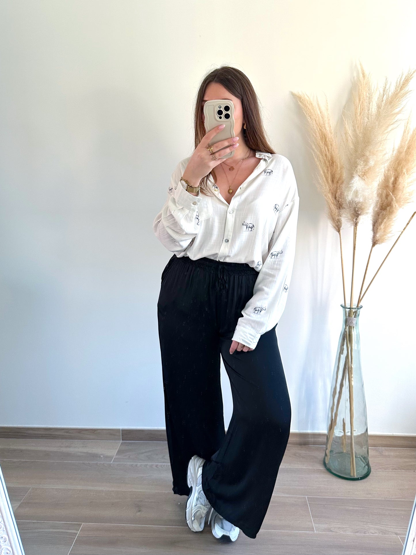 Pantalon large noir NIKITA