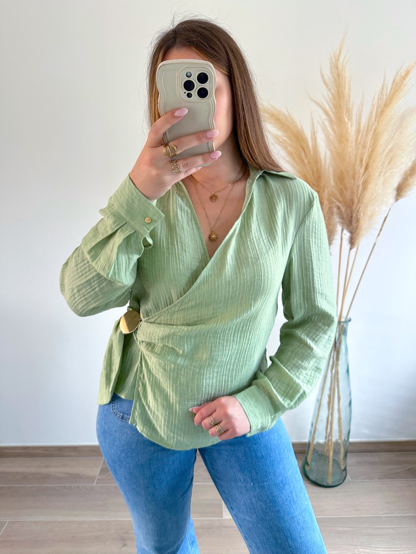 Blouse verte AMANDA