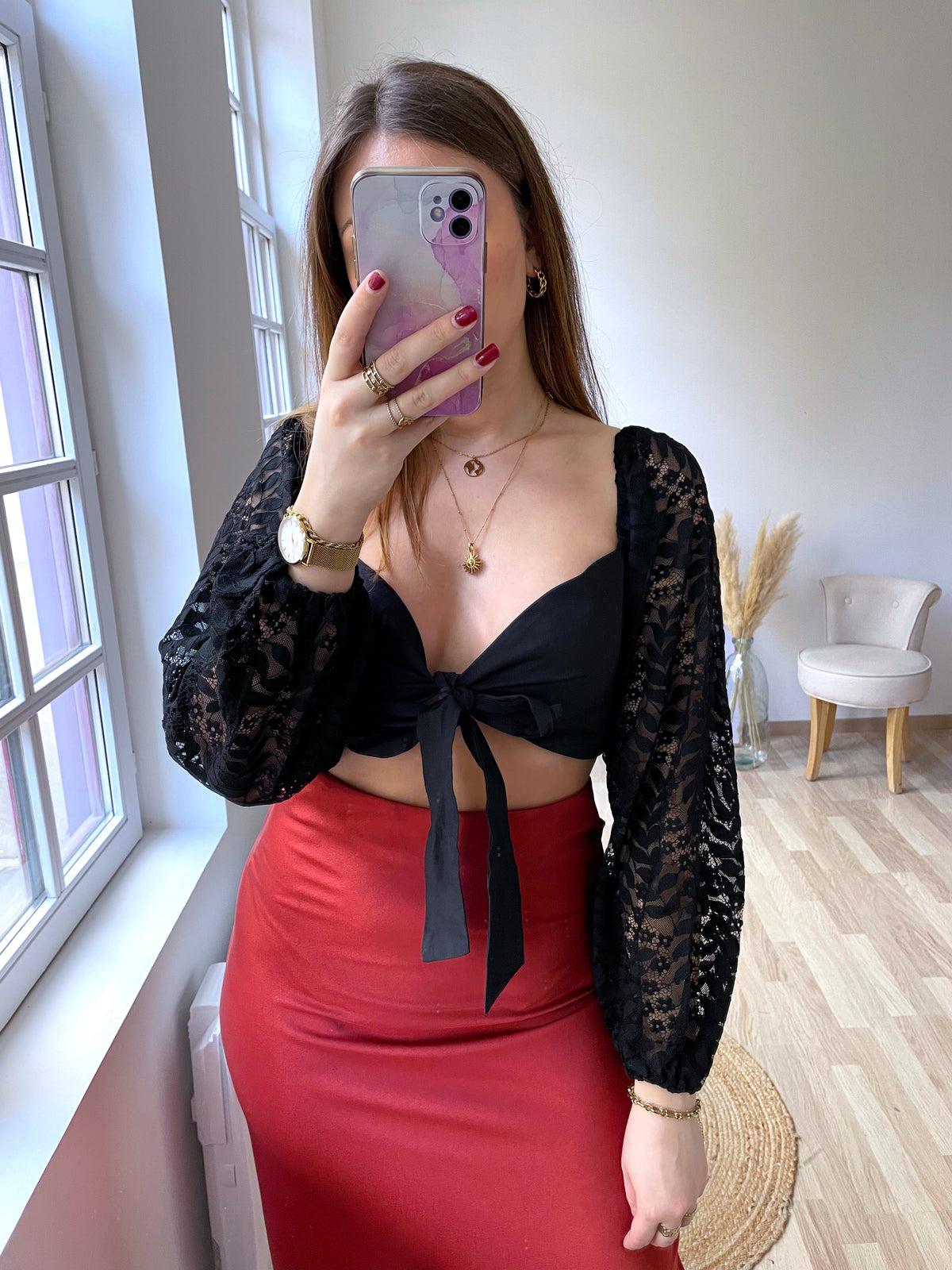 Crop top noir LYA