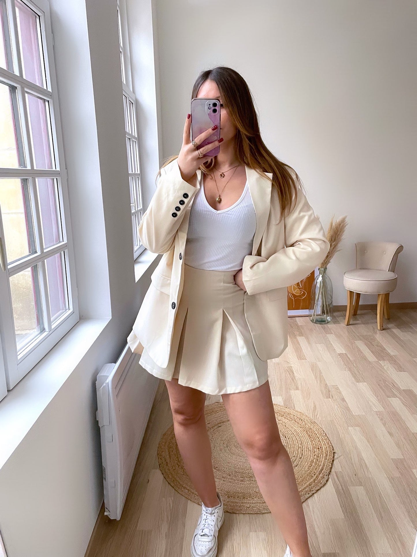 Jupe short beige MILIE