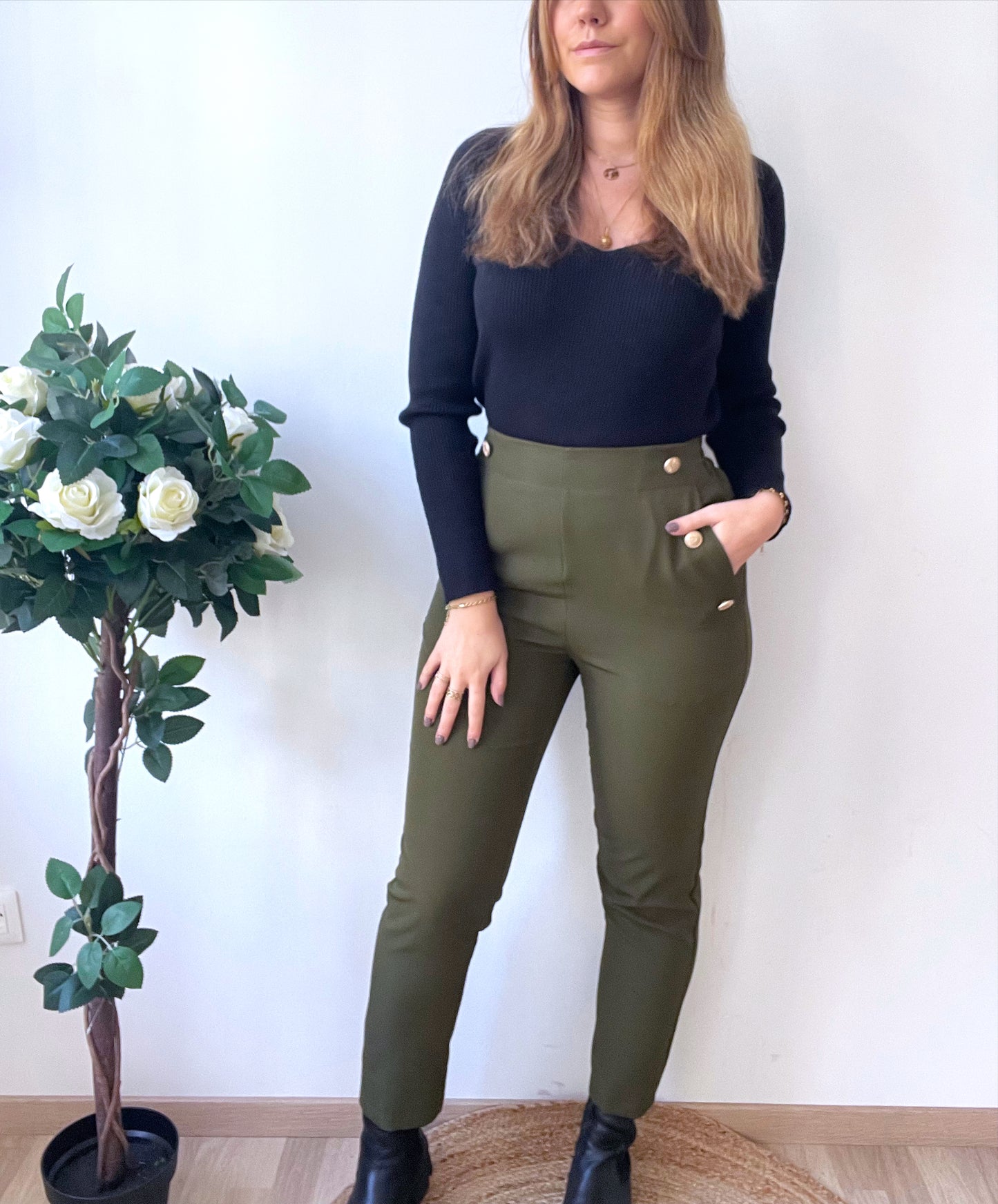 Pantalon habillé kaki NOAM