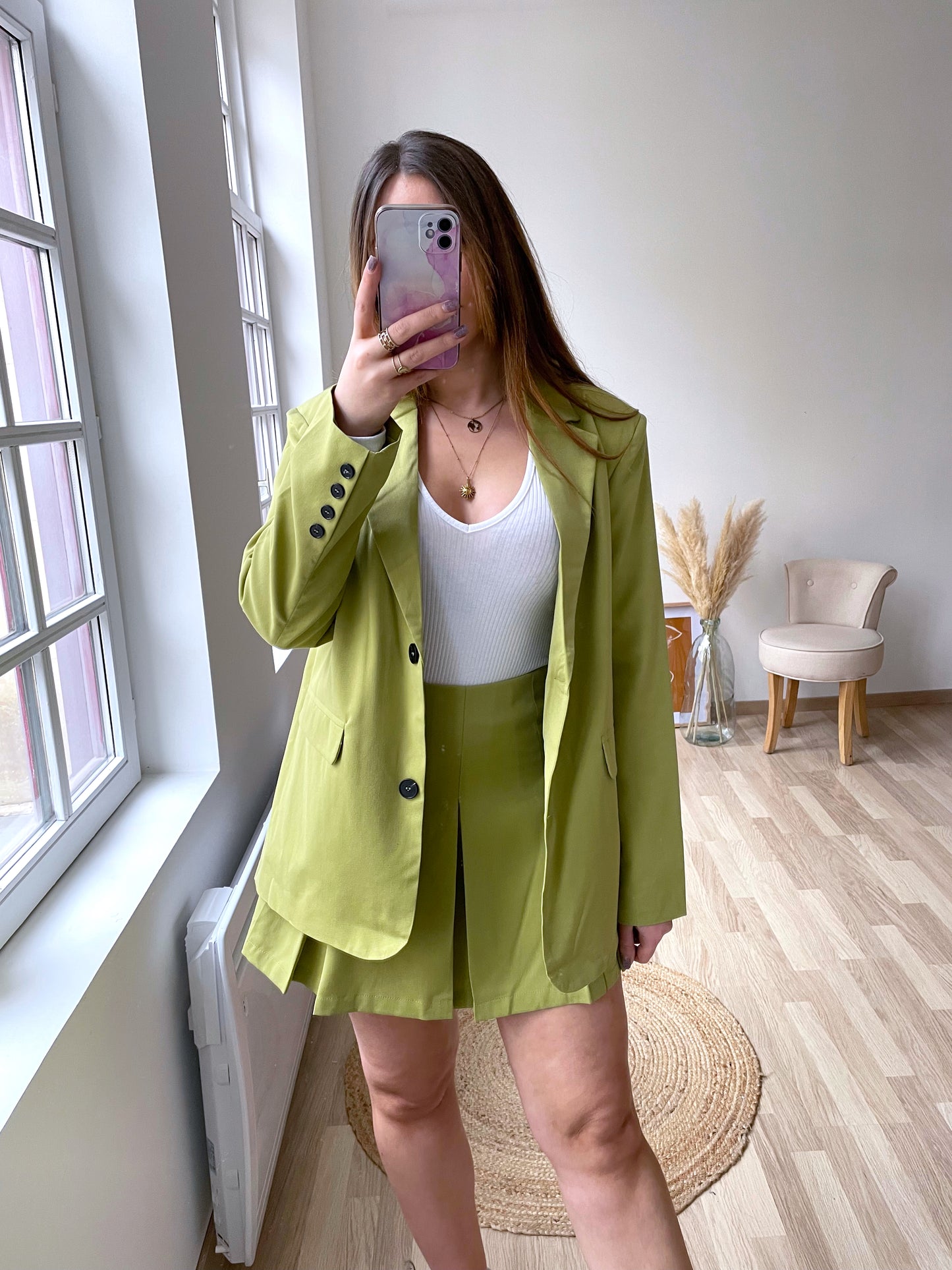 MILIE olive oversized blazer