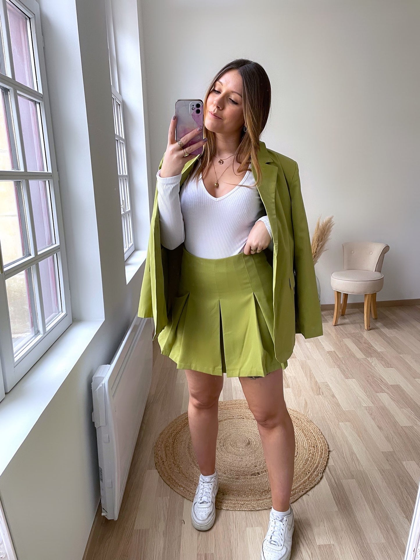 MILIE olive oversized blazer