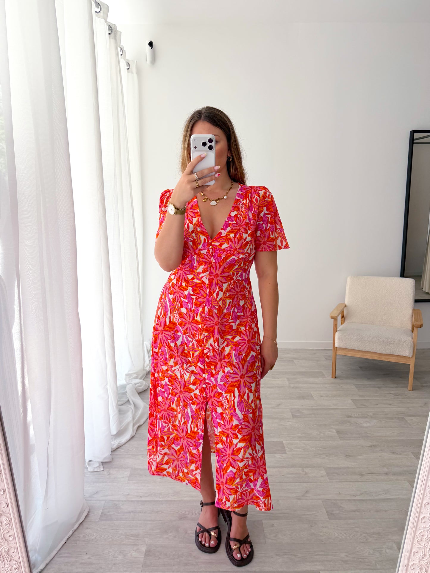 Robe longue imprimée MARGA