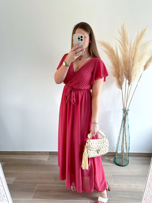 Robe longue vieux rose ESMEE