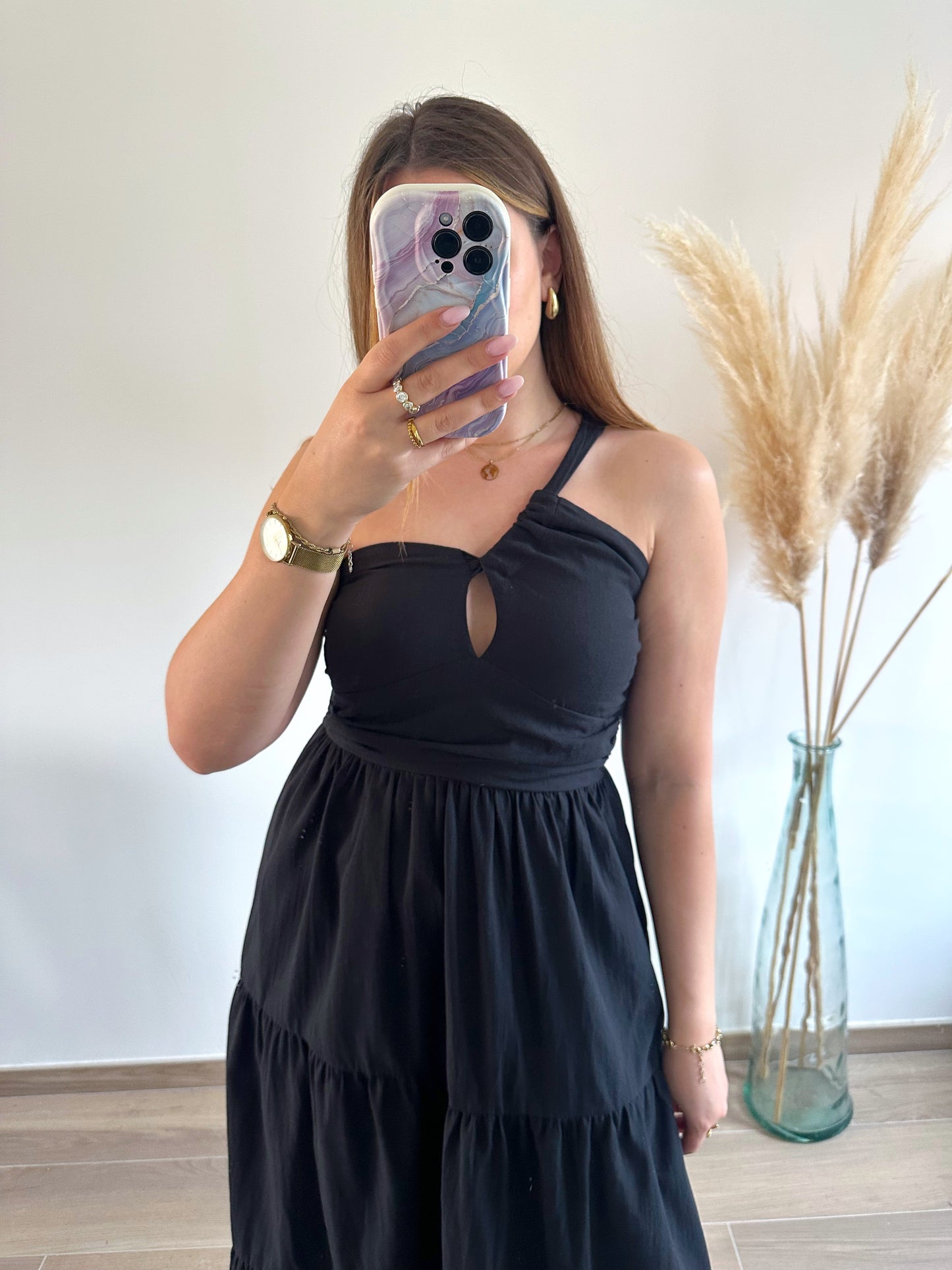 Robe longue noire AMBRE