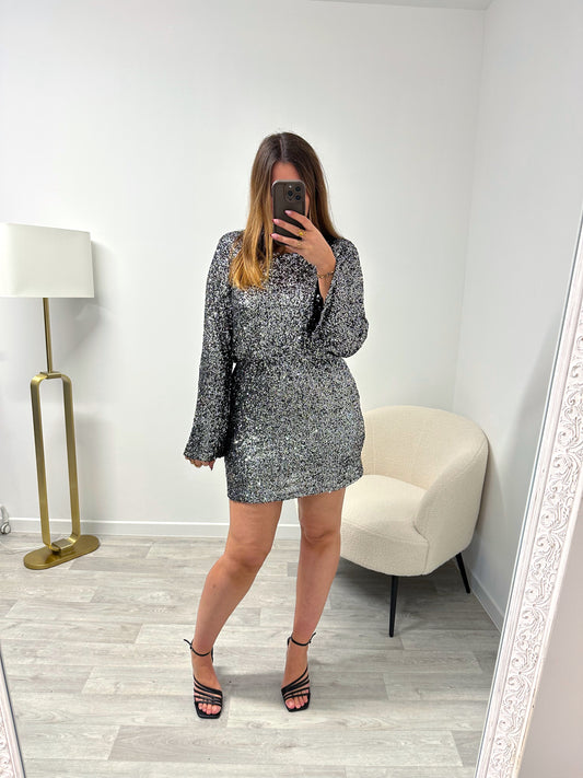 Robe argentée MISHA