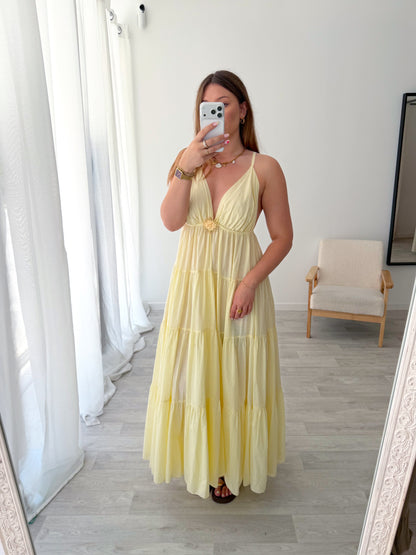 Robe longue jaune SOLAL