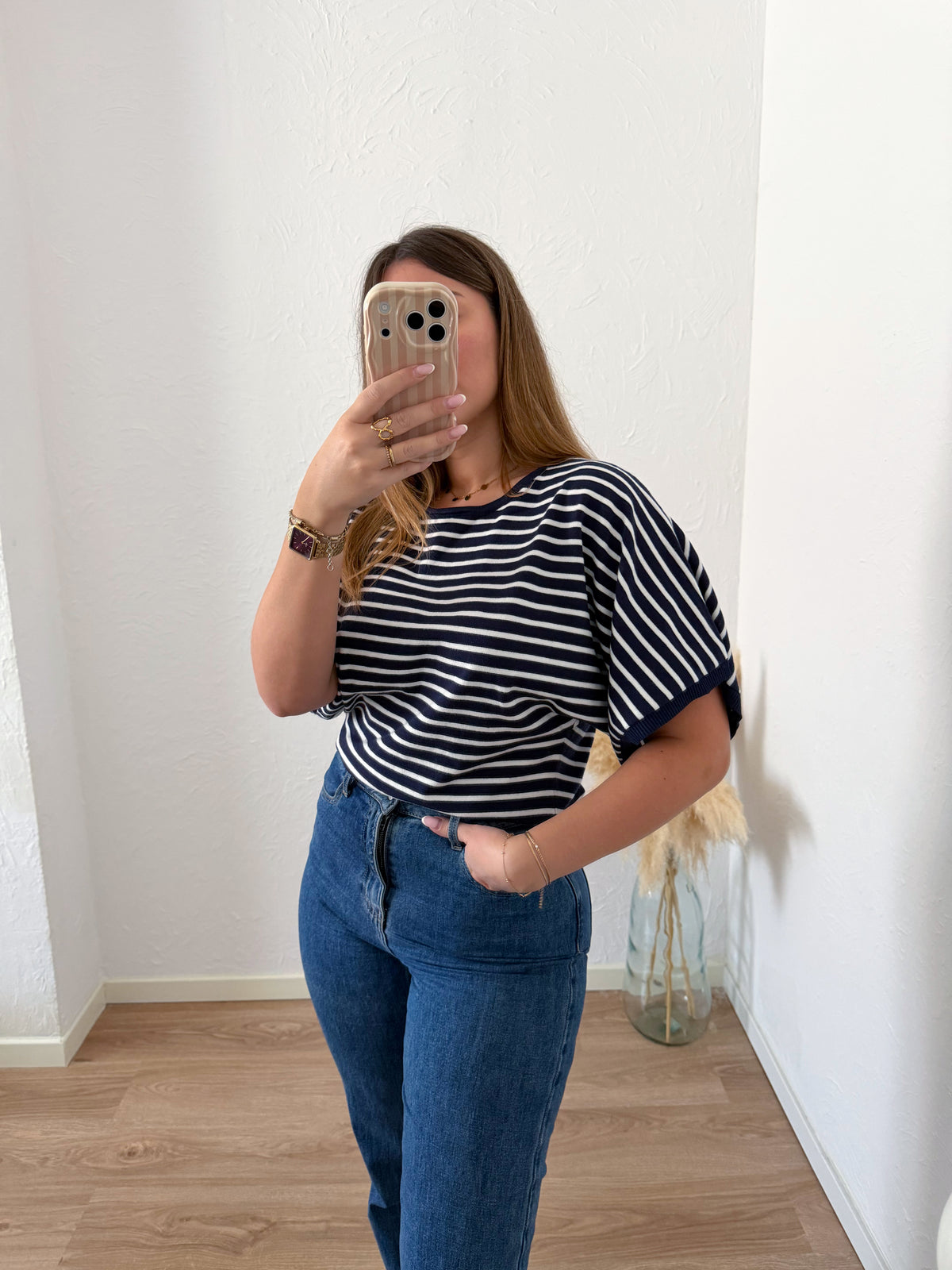 Top rayé bleu MANON