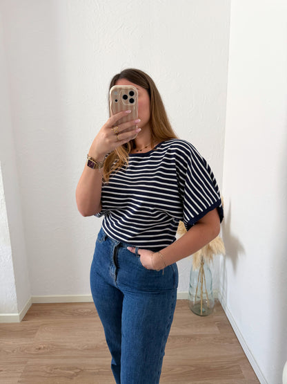 Top rayé bleu MANON