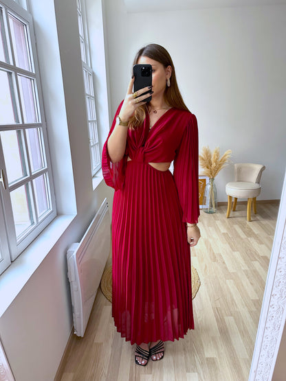 Burgundy long dress CALLIOPE