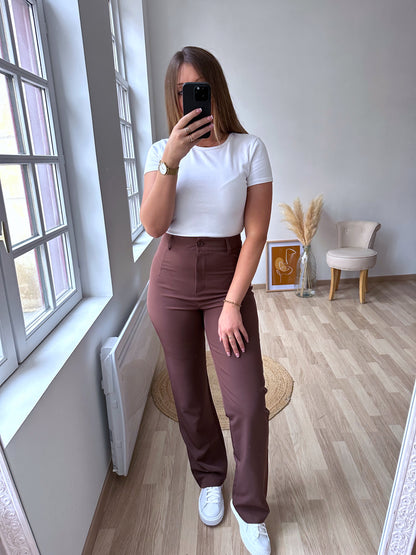 Pantalon marron KENDALL