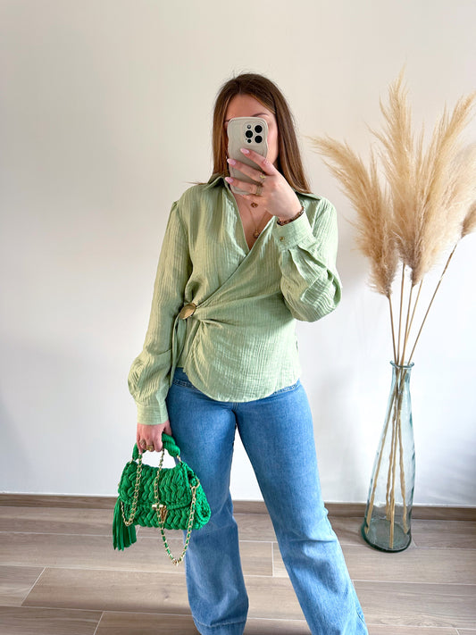 Blouse verte AMANDA