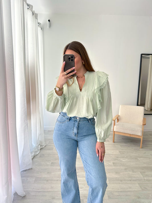 Blouse vert d’eau CHRISTIE