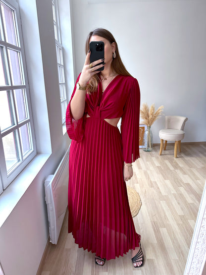 Burgundy long dress CALLIOPE