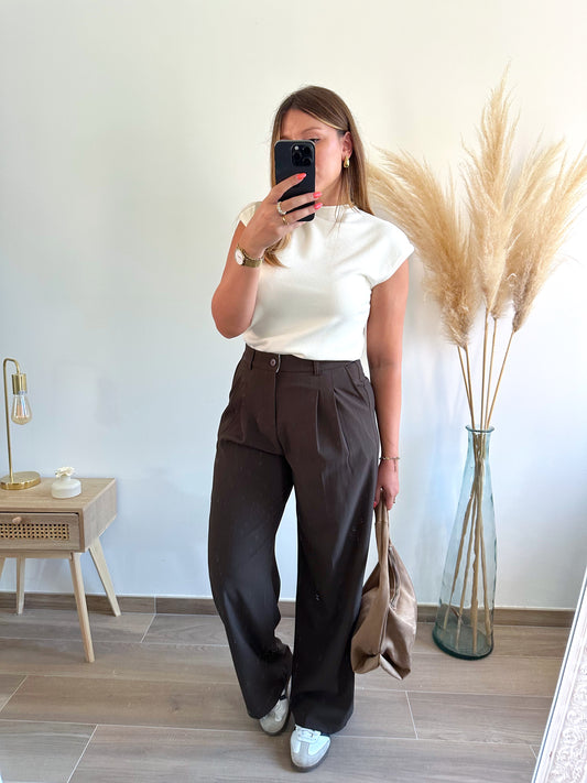 Pantalon marron GABRIELLE