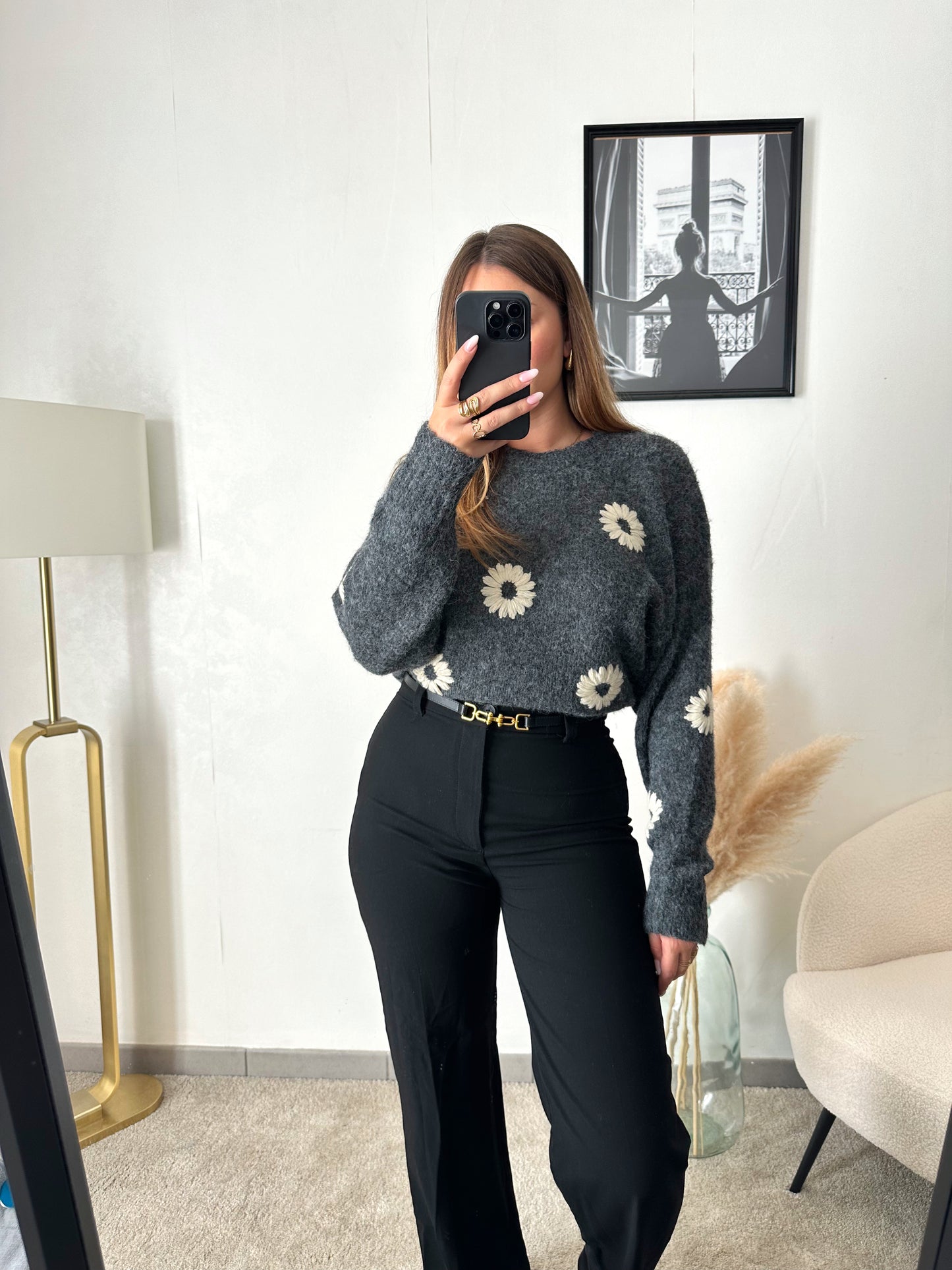 Pull gris AGATHE