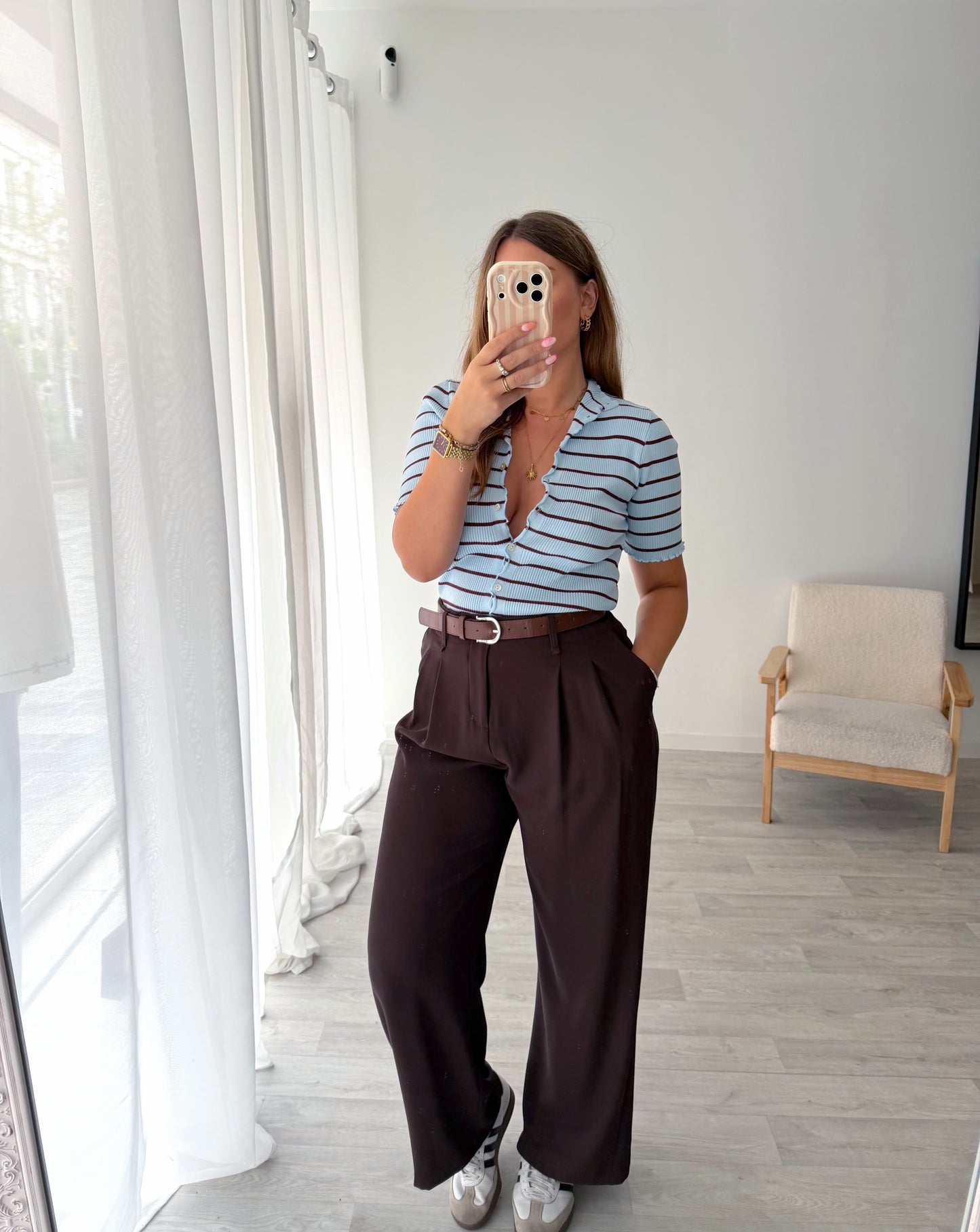 Pantalon chocolat ELONA