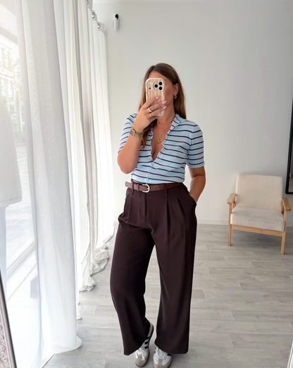 Pantalon chocolat ELONA