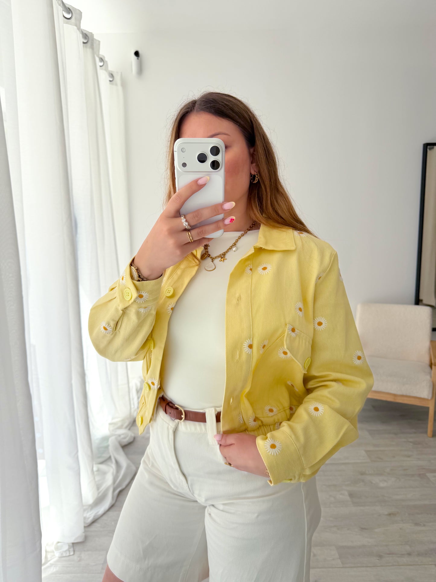 Veste jaune marguerites PINA
