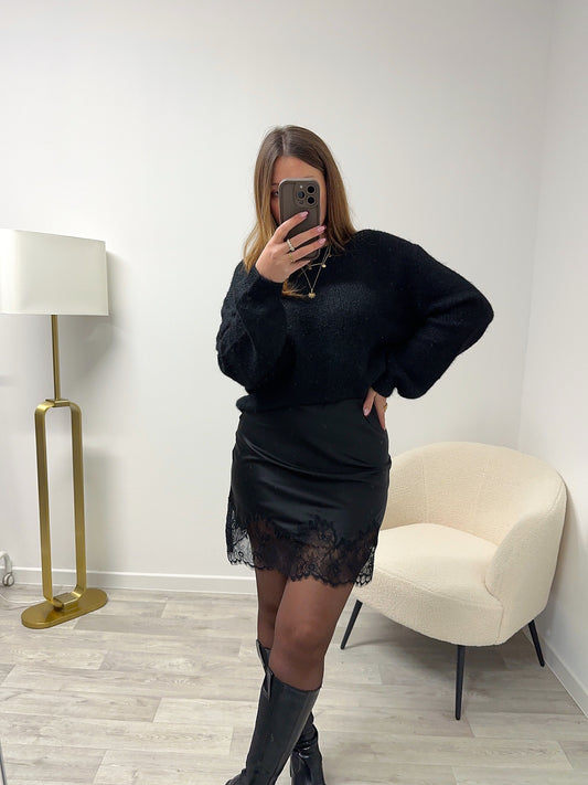 Jupe dentelle noire PAOLA
