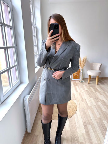 Robe blazer rayée JAYLEEN