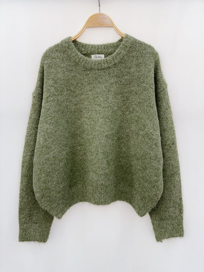 Pull vert olive ROMANE (PRÉCOMMANDE)